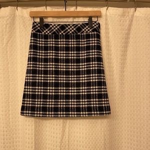 J Crew Factory Black and White A Line Skirt 00